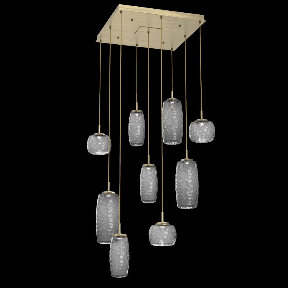 Vessel Square 9pc Multi-Pendant