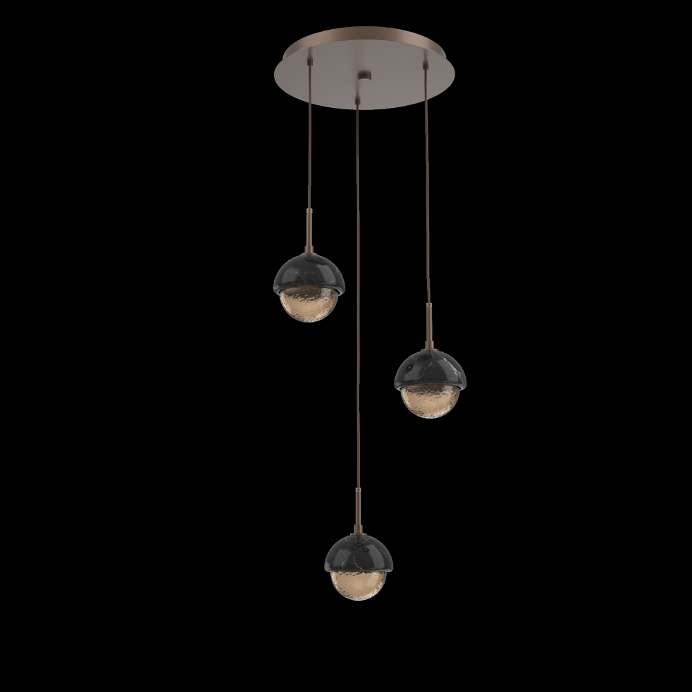 Cabochon Round 3pc Multi-Pendant