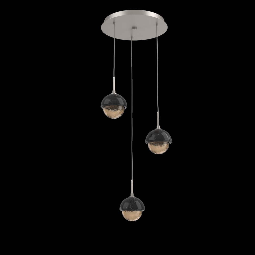 Cabochon Round 3pc Multi-Pendant