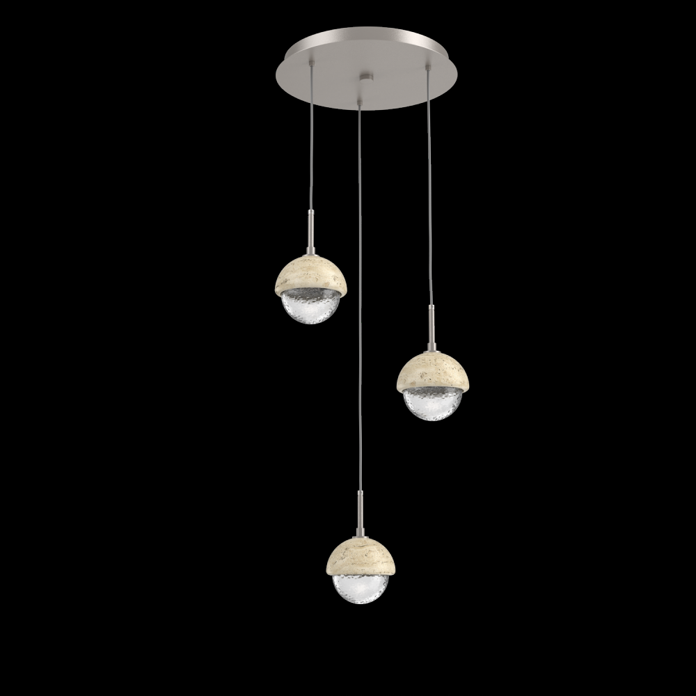 Cabochon Round 3pc Multi-Pendant