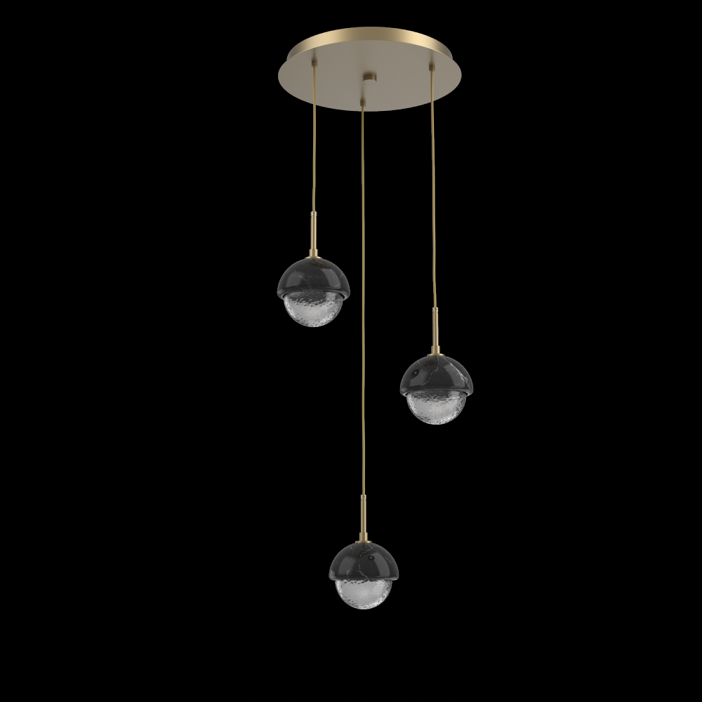 Cabochon Round 3pc Multi-Pendant