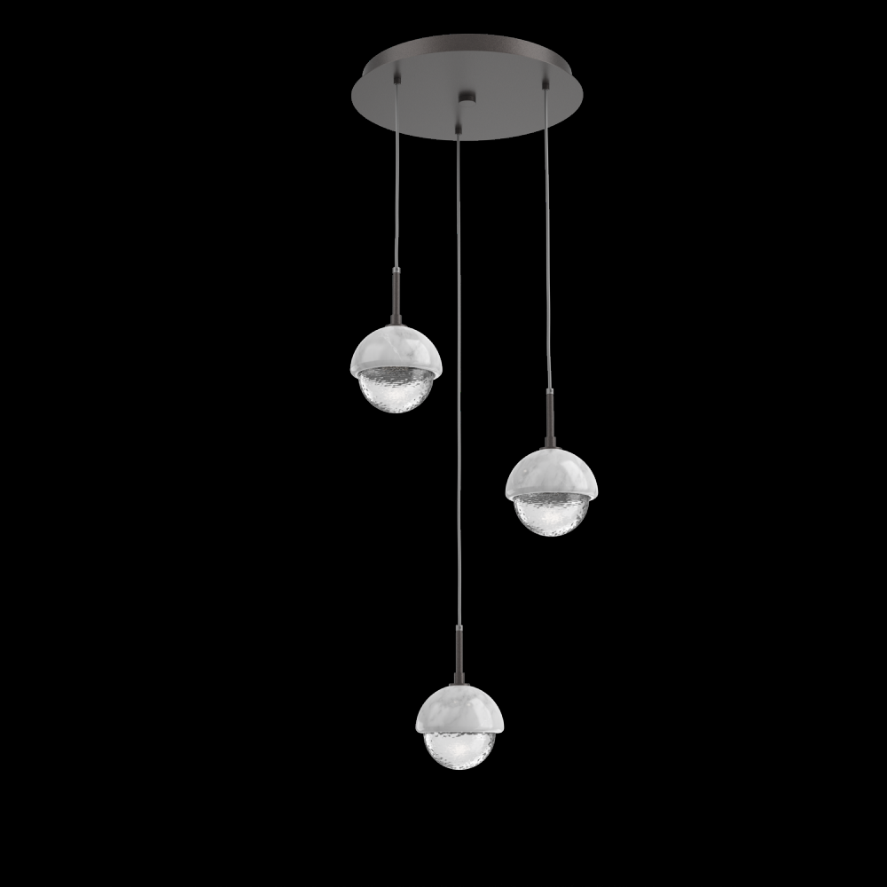 Cabochon Round 3pc Multi-Pendant