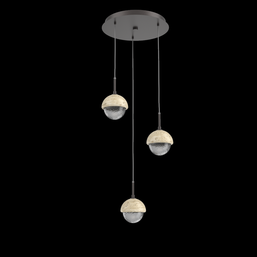 Cabochon Round 3pc Multi-Pendant