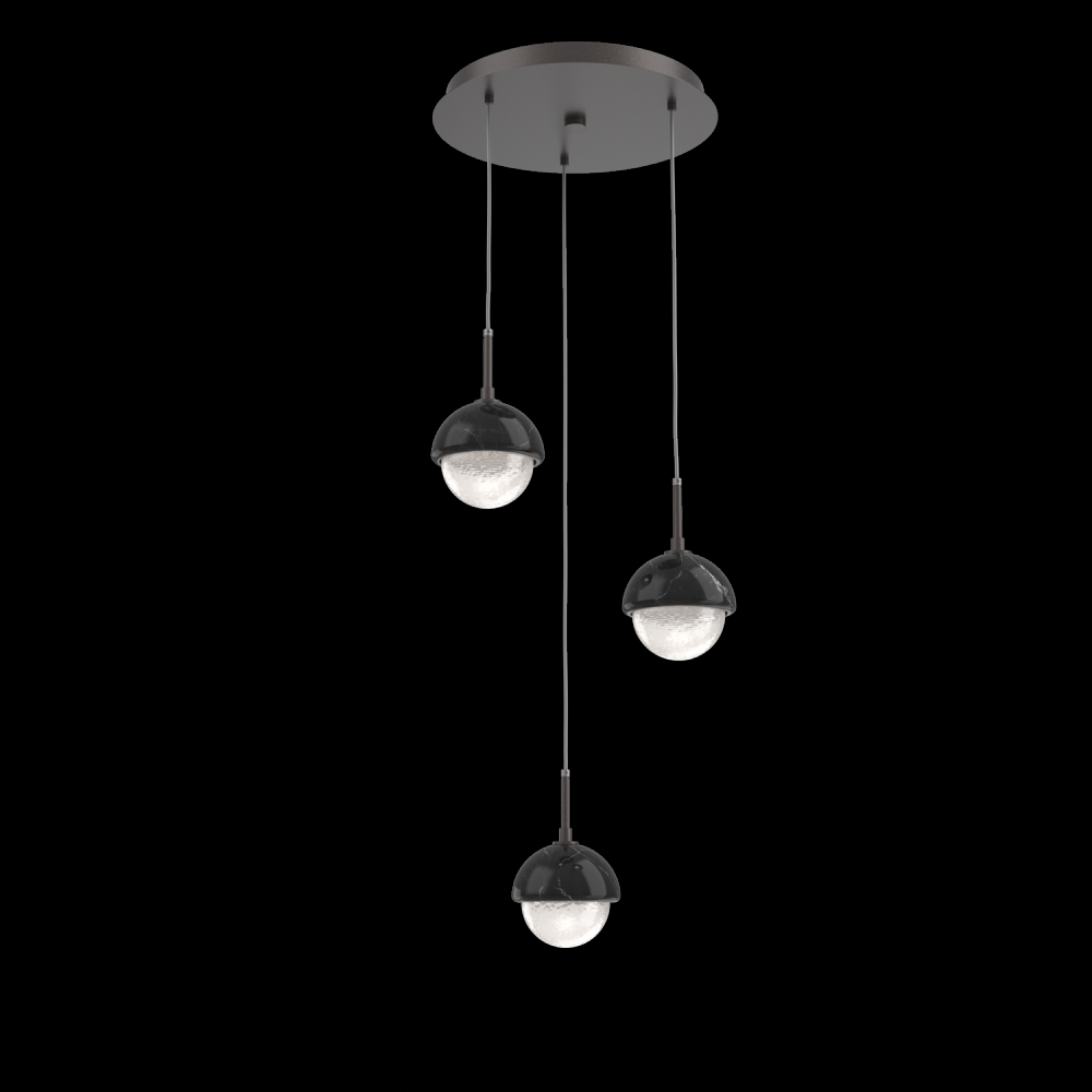 Cabochon Round 3pc Multi-Pendant