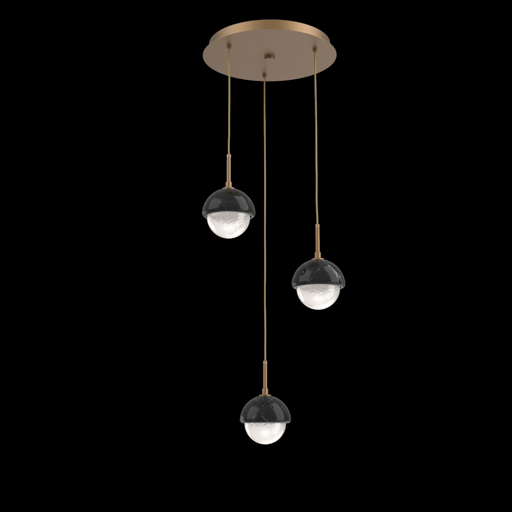 Cabochon Round 3pc Multi-Pendant