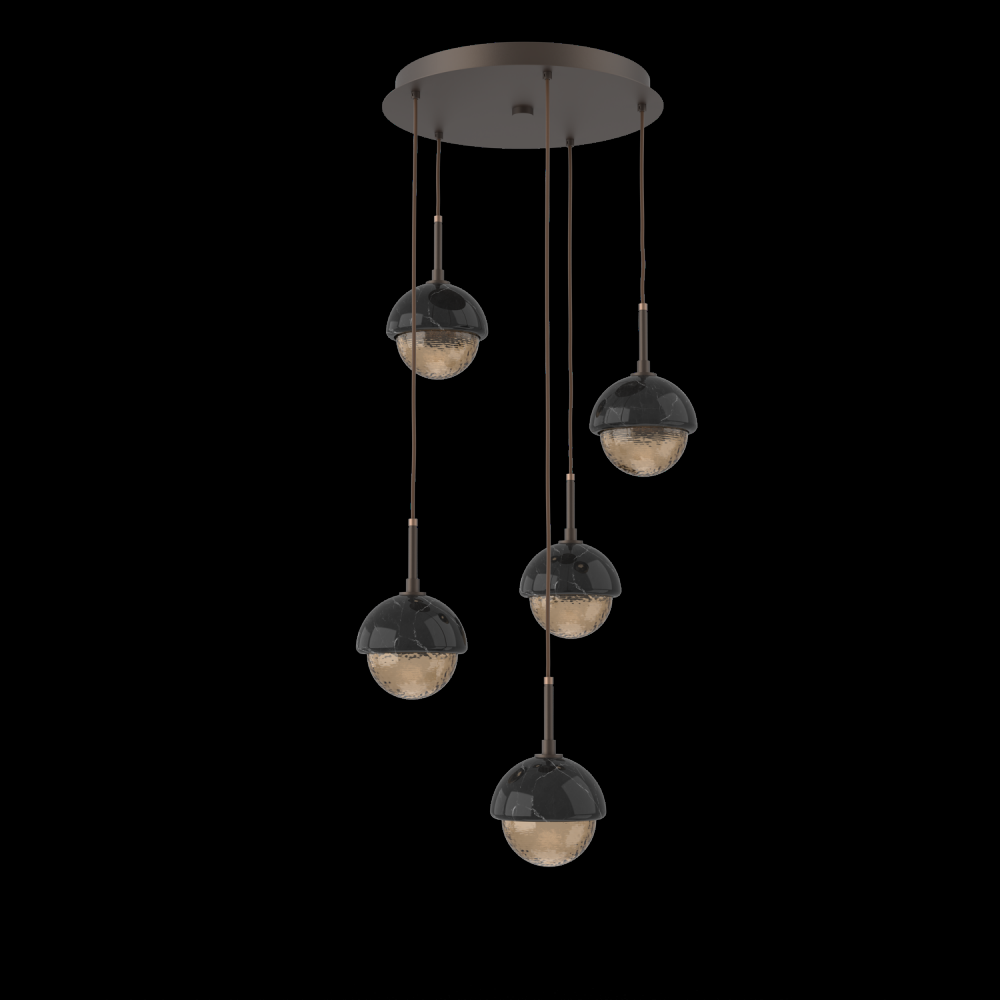 Cabochon Round 5pc Multi-Pendant