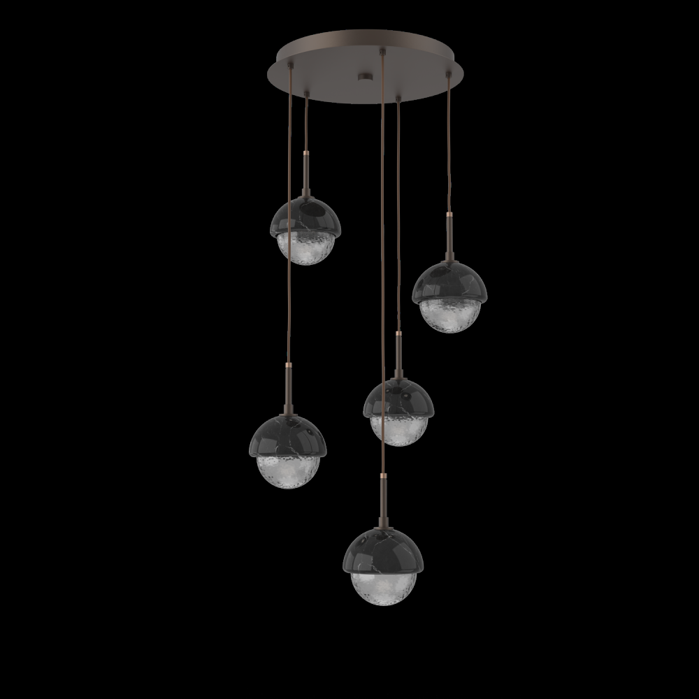 Cabochon Round 5pc Multi-Pendant