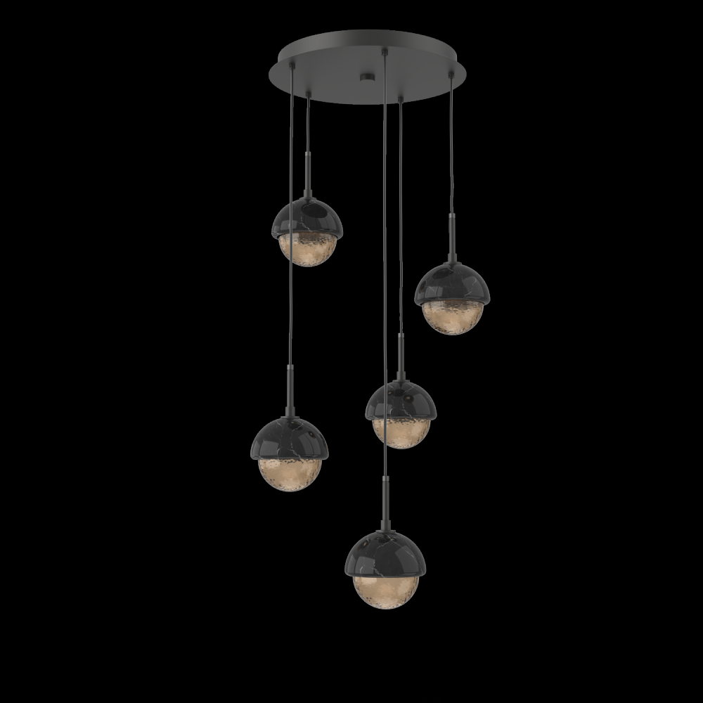 Cabochon Round 5pc Multi-Pendant