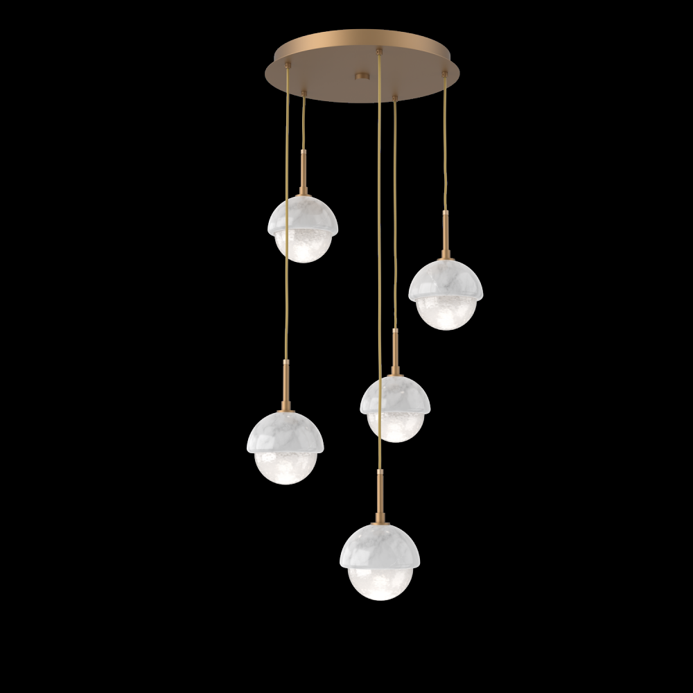 Cabochon Round 5pc Multi-Pendant