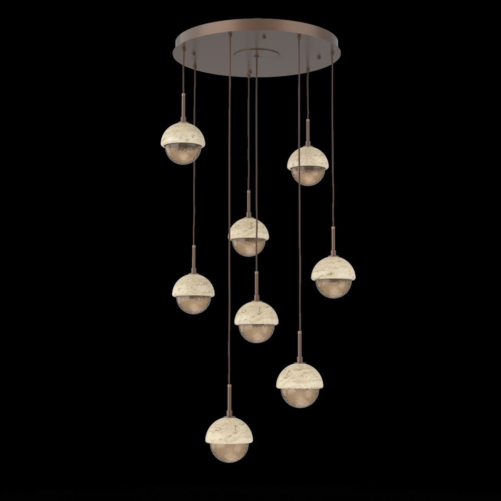 Cabochon Round 8pc Multi-Pendant