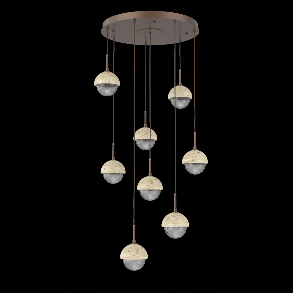 Cabochon Round 8pc Multi-Pendant