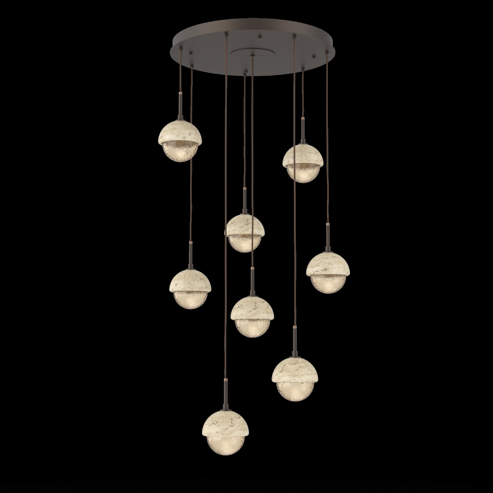 Cabochon Round 8pc Multi-Pendant