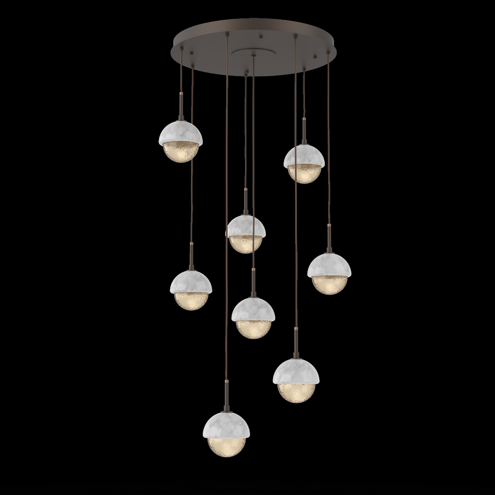 Cabochon Round 8pc Multi-Pendant