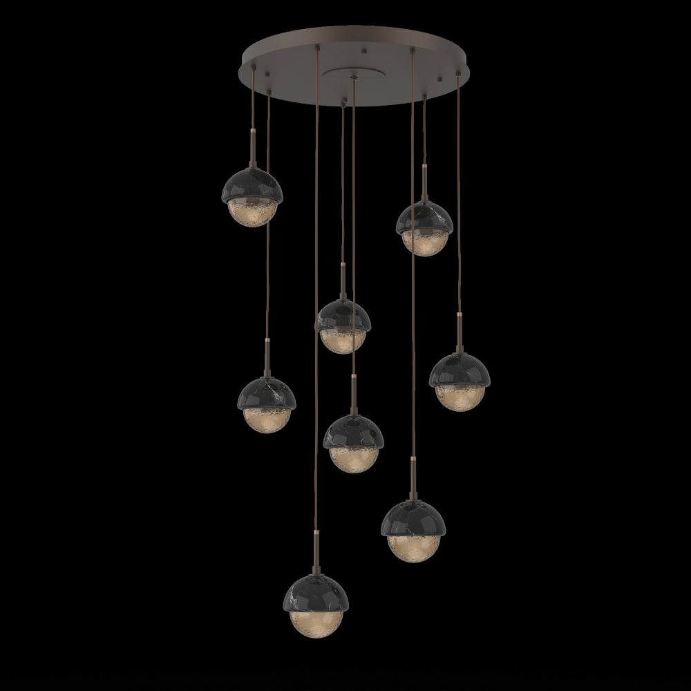 Cabochon Round 8pc Multi-Pendant