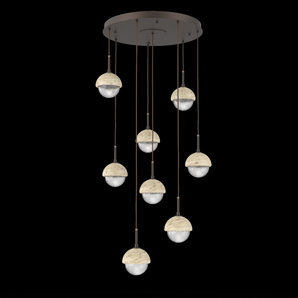 Cabochon Round 8pc Multi-Pendant