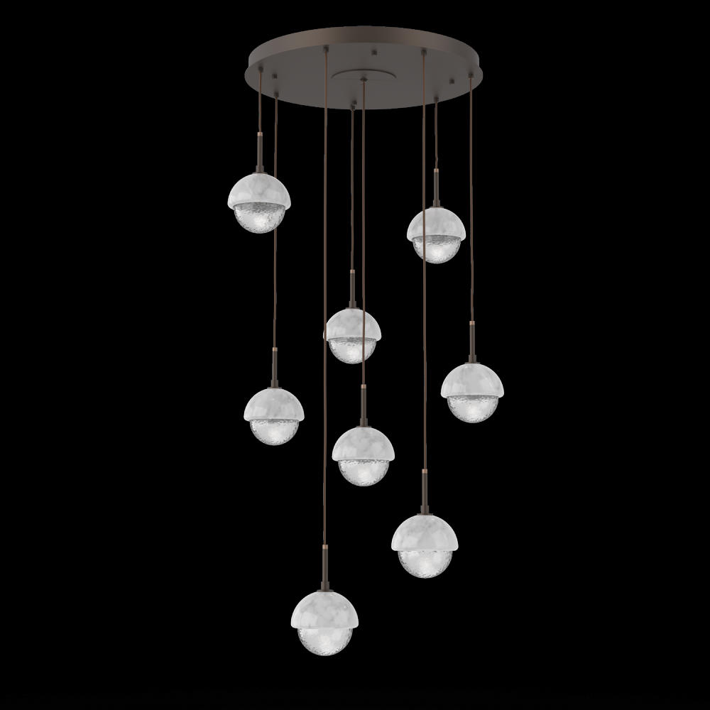 Cabochon Round 8pc Multi-Pendant