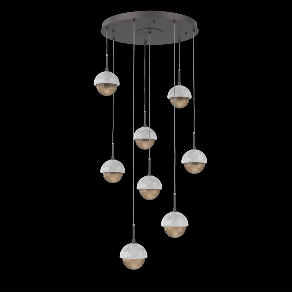 Cabochon Round 8pc Multi-Pendant