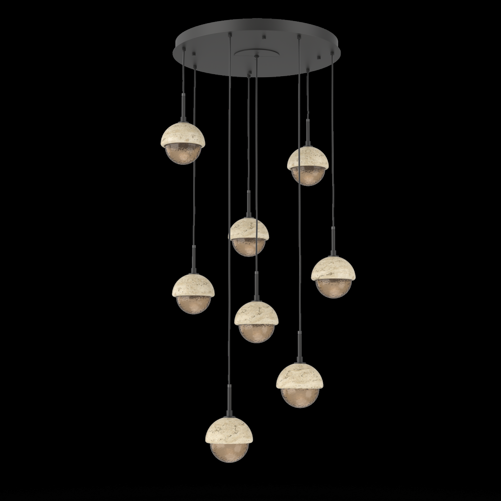 Cabochon Round 8pc Multi-Pendant