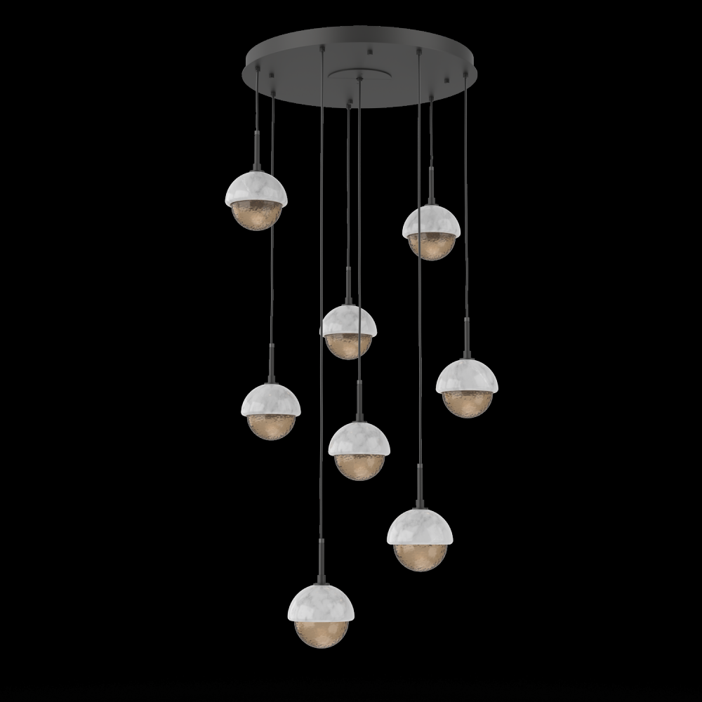 Cabochon Round 8pc Multi-Pendant