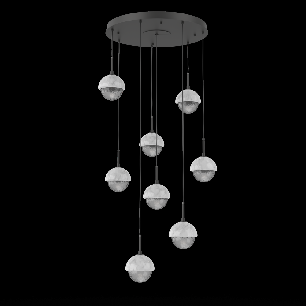 Cabochon Round 8pc Multi-Pendant