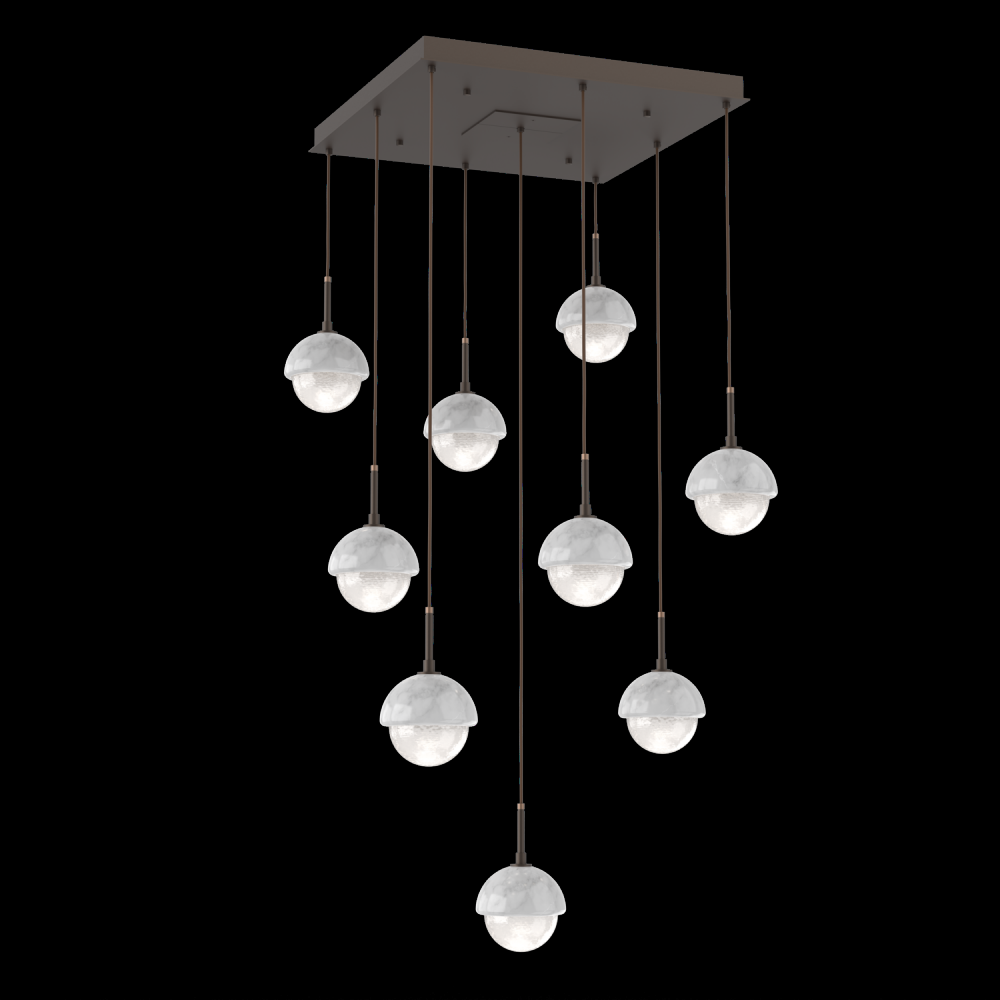 Cabochon Square 9pc Multi-Pendant