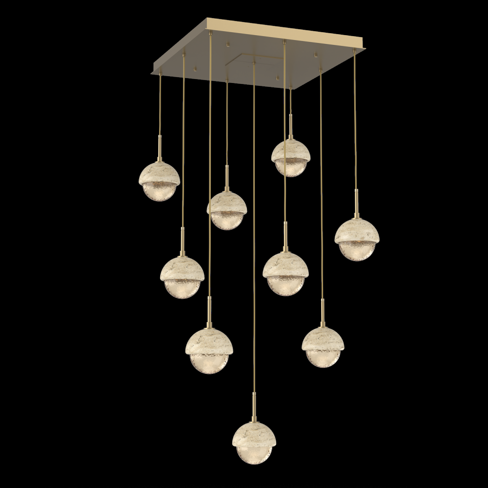 Cabochon Square 9pc Multi-Pendant