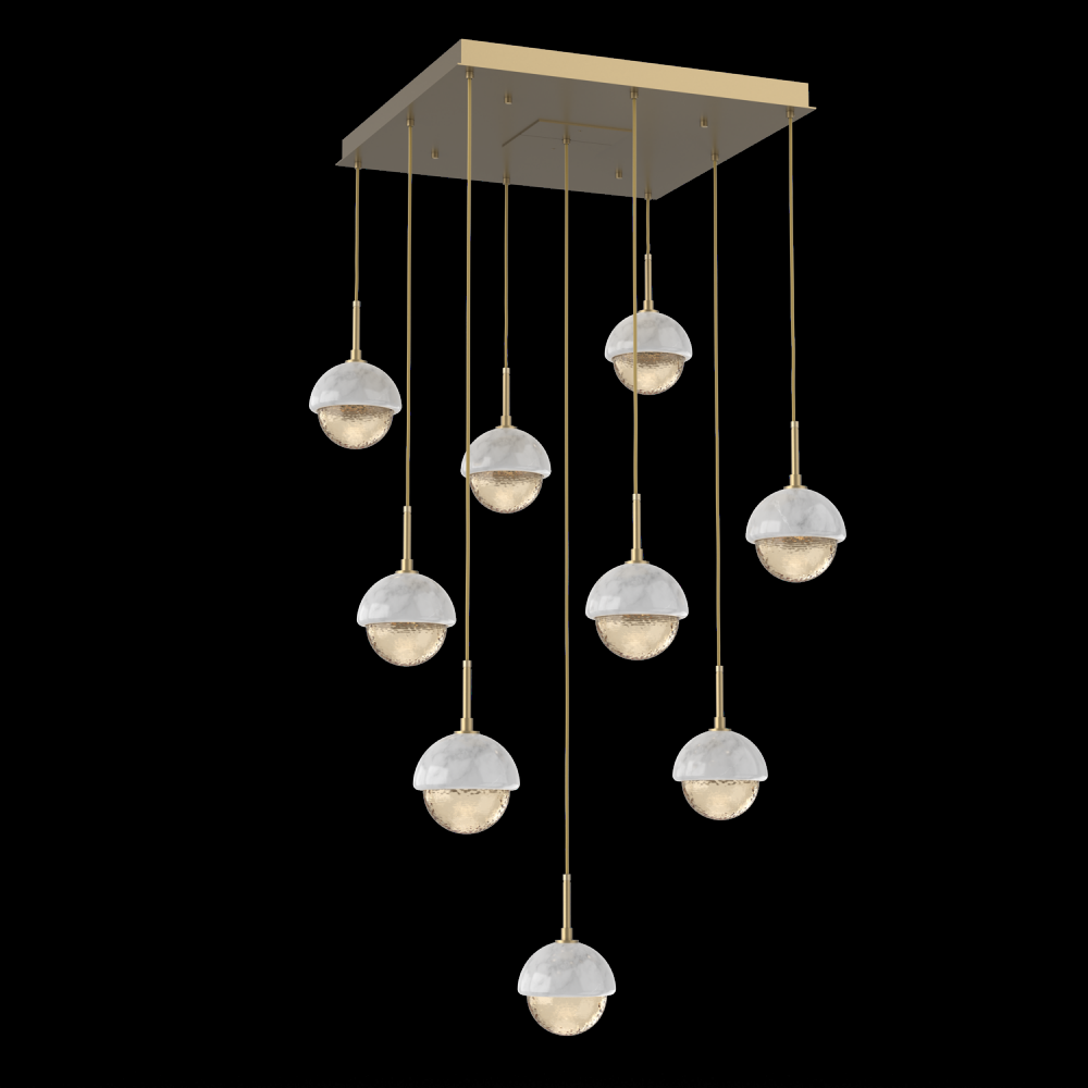 Cabochon Square 9pc Multi-Pendant