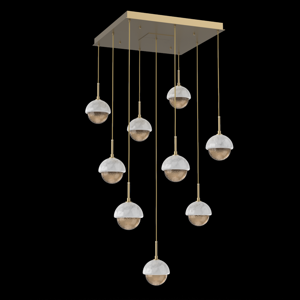 Cabochon Square 9pc Multi-Pendant