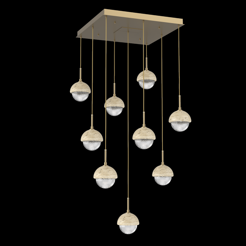 Cabochon Square 9pc Multi-Pendant