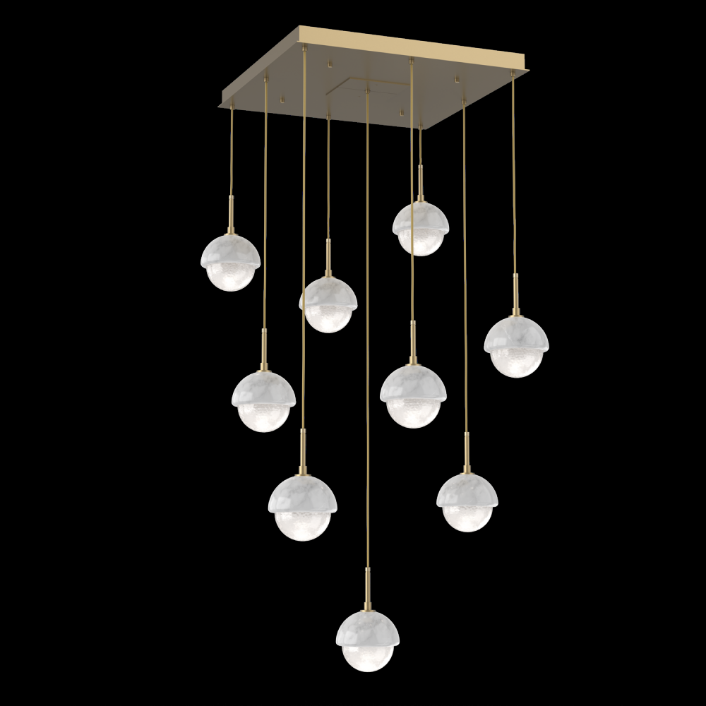 Cabochon Square 9pc Multi-Pendant