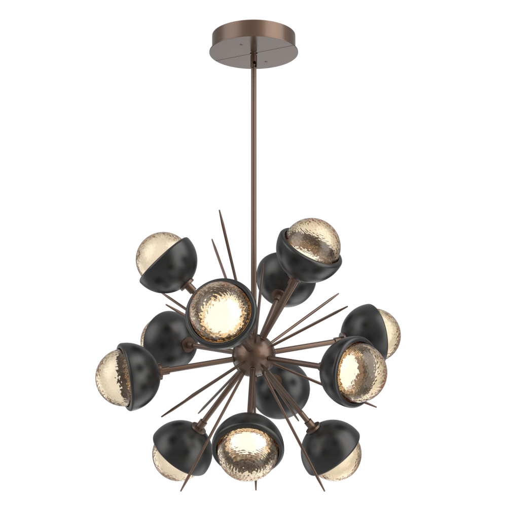 Cabochon Chandelier Large Pendant Burnished Bronze