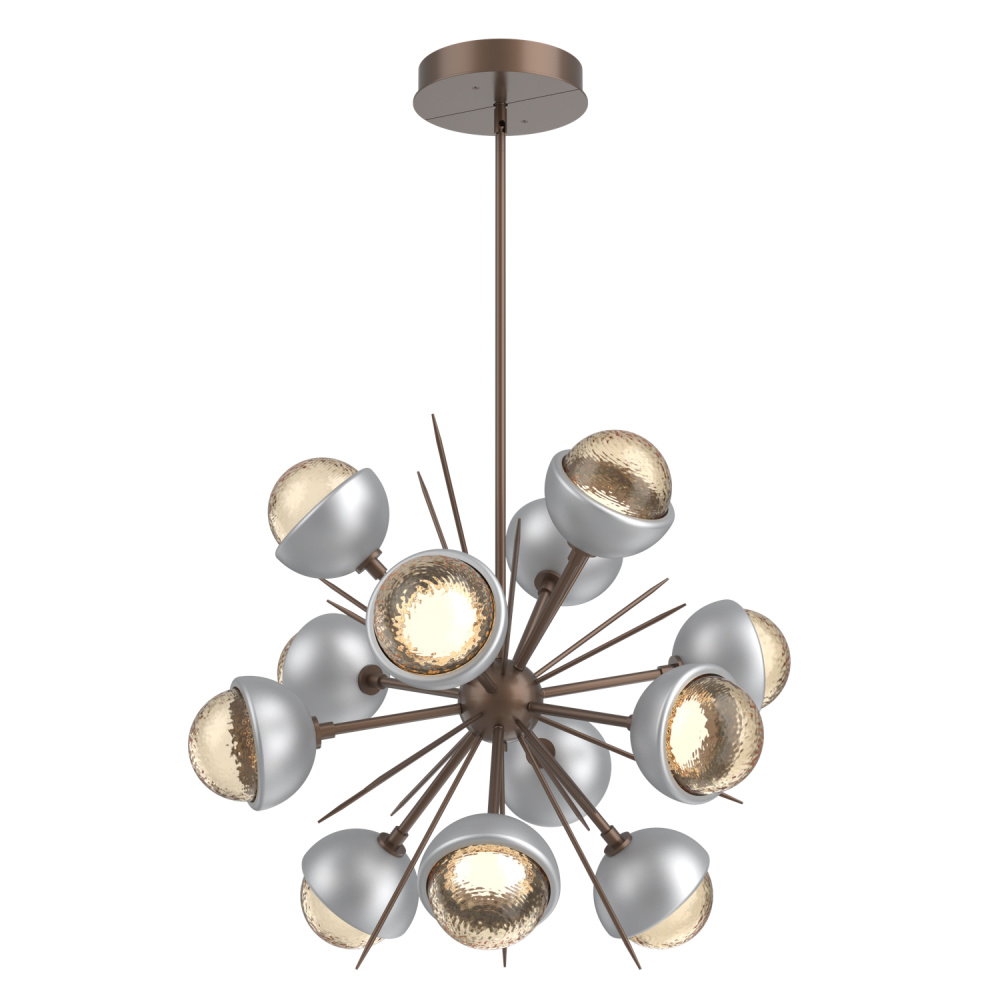 Cabochon Chandelier Large Pendant Burnished Bronze