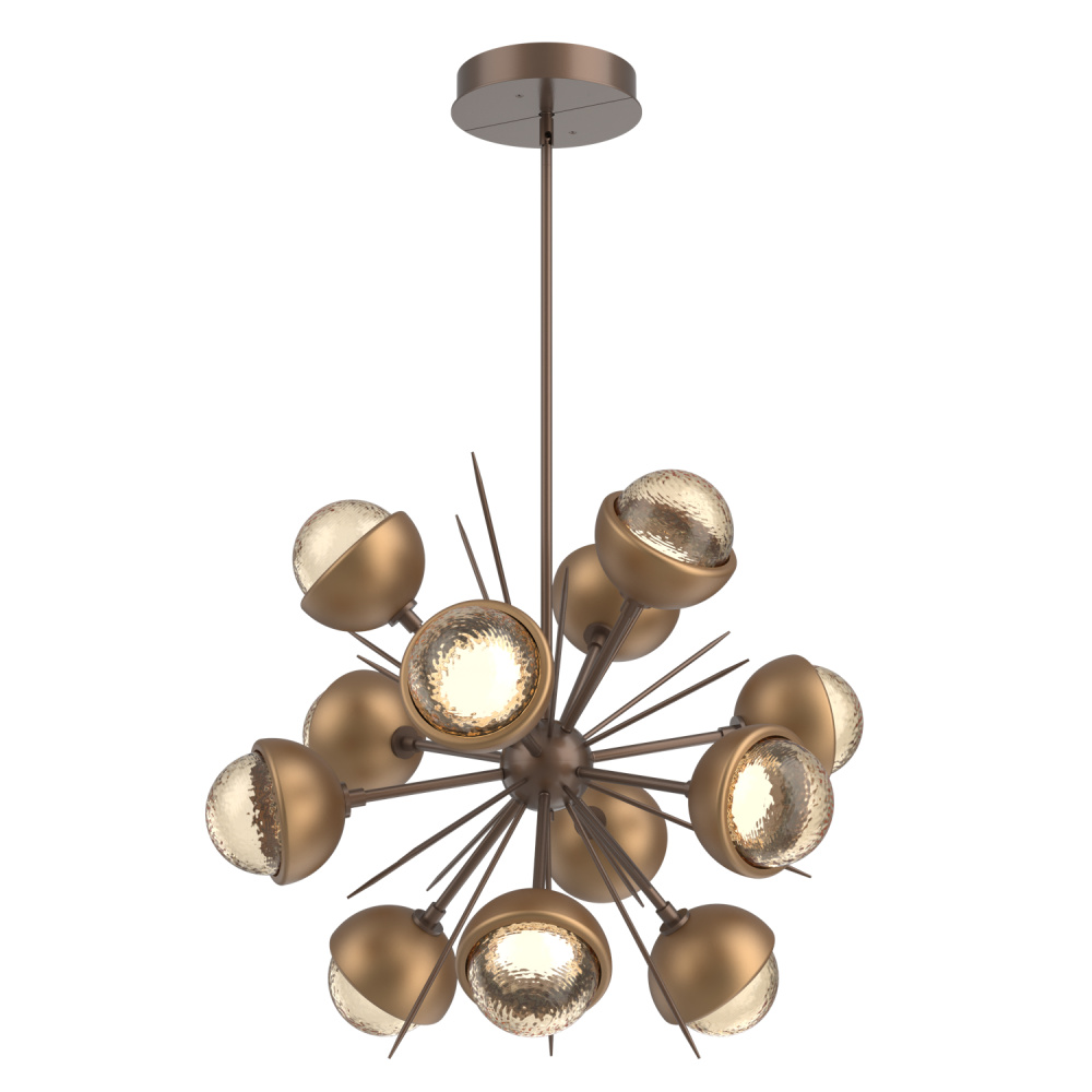 Cabochon Chandelier Large Pendant Burnished Bronze