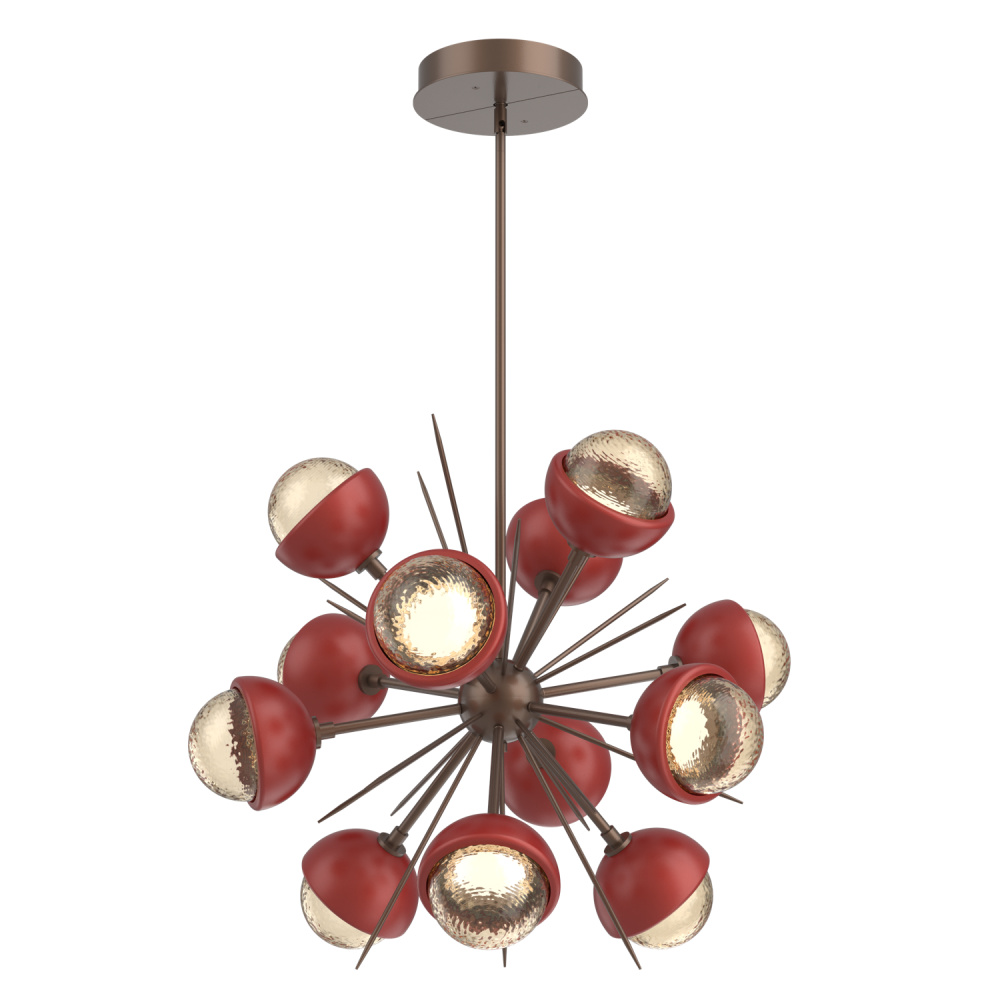 Cabochon Chandelier Large Pendant Burnished Bronze
