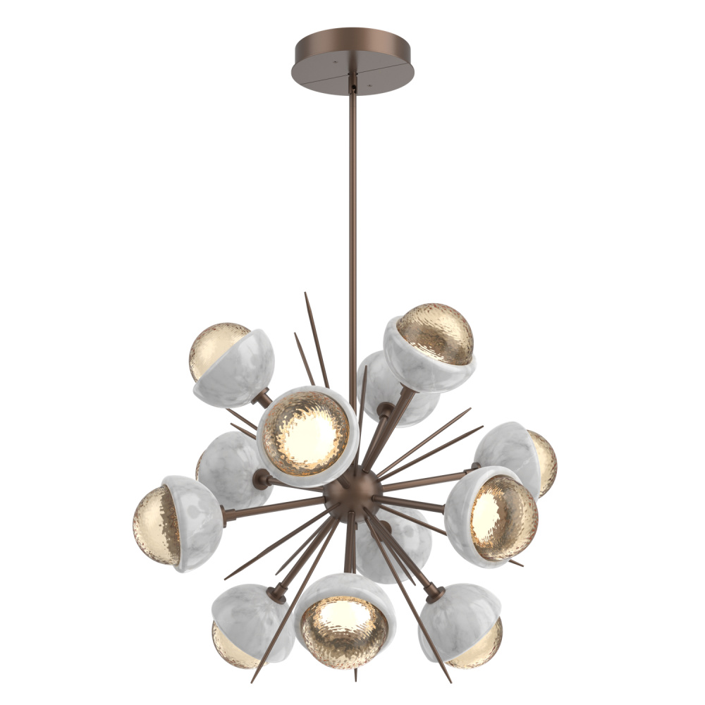 Cabochon Chandelier Large Pendant Burnished Bronze