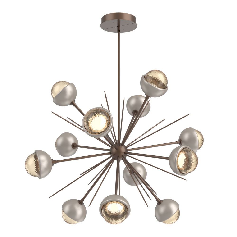 Cabochon Chandelier Large Pendant Burnished Bronze