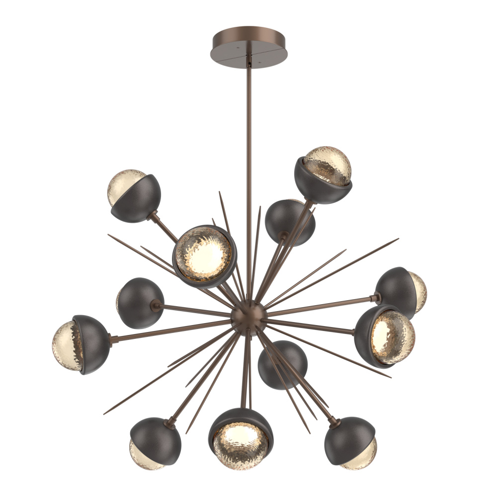 Cabochon Chandelier Large Pendant Burnished Bronze