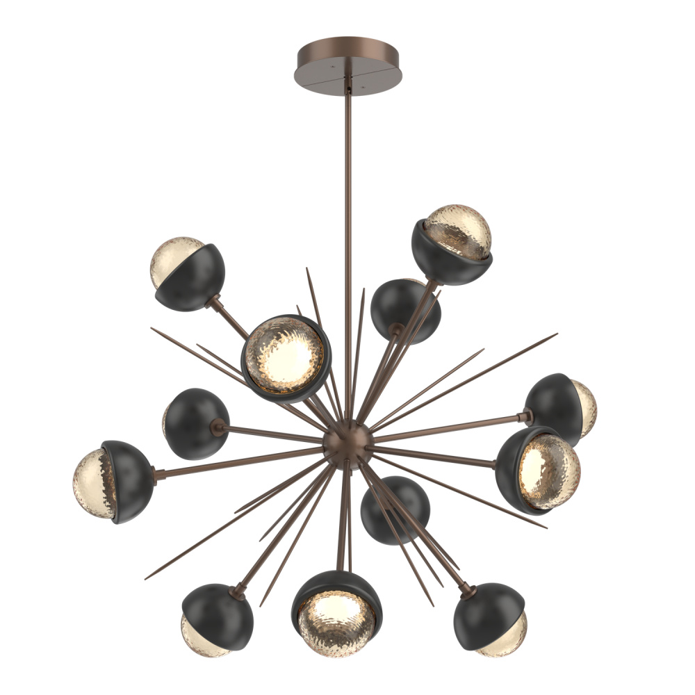 Cabochon Chandelier Large Pendant Burnished Bronze