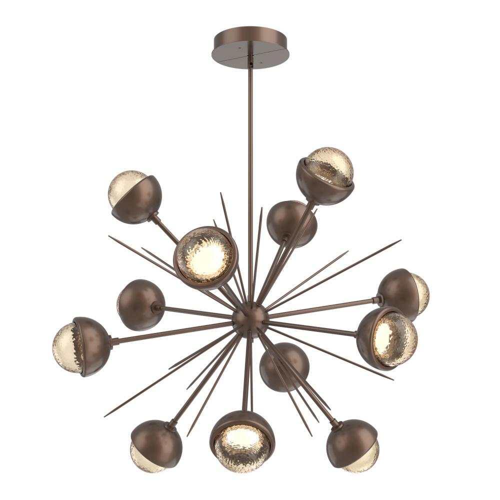 Cabochon Chandelier Large Pendant Burnished Bronze