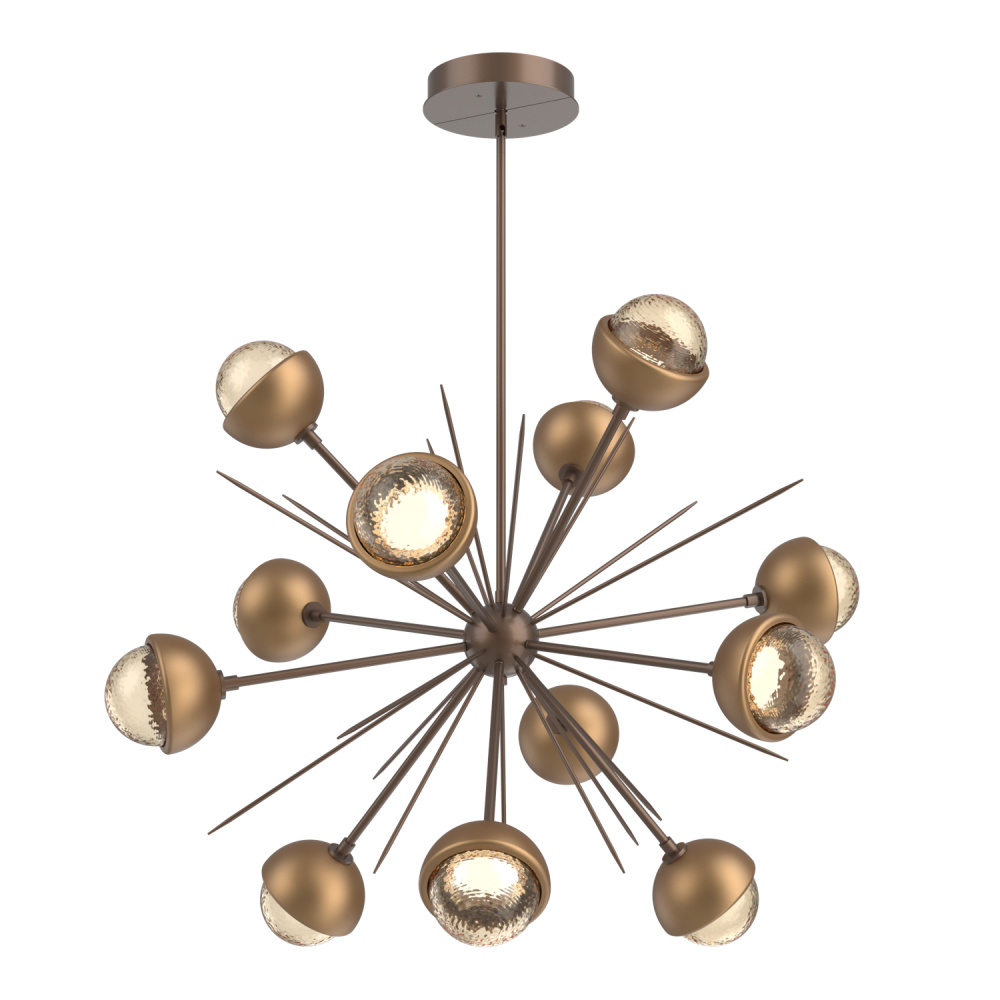 Cabochon Chandelier Large Pendant Burnished Bronze