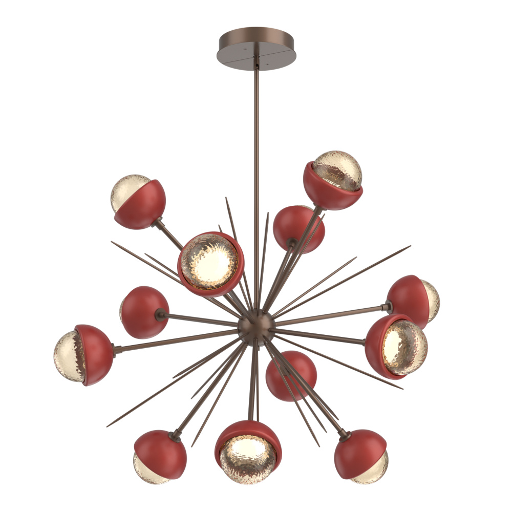Cabochon Chandelier Large Pendant Burnished Bronze