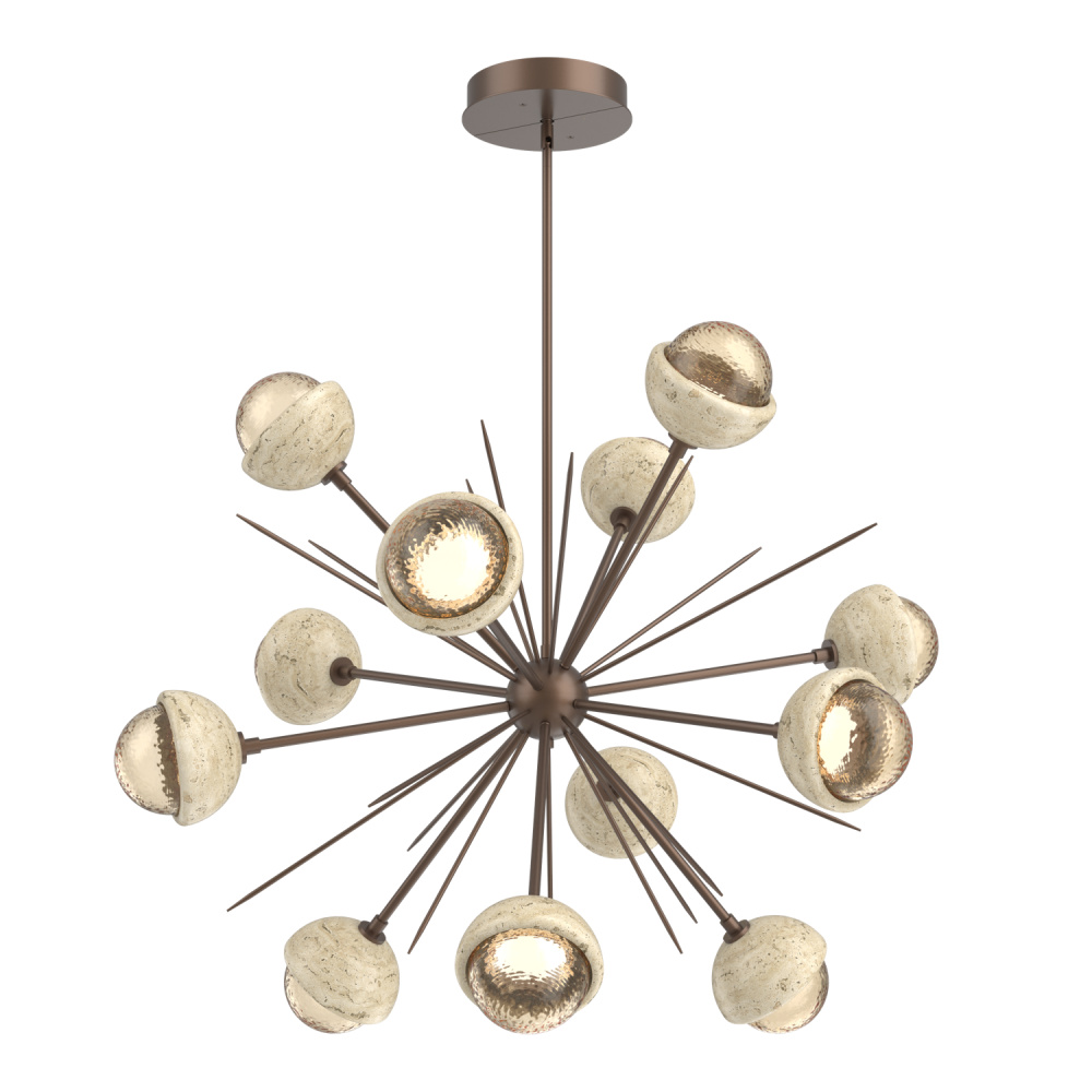Cabochon Chandelier Large Pendant Burnished Bronze
