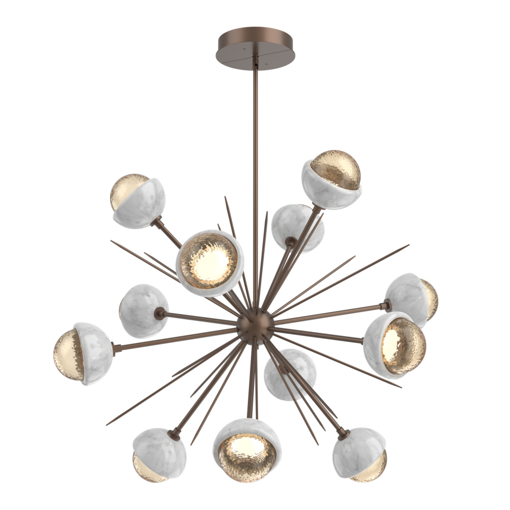 Cabochon Chandelier Large Pendant Burnished Bronze