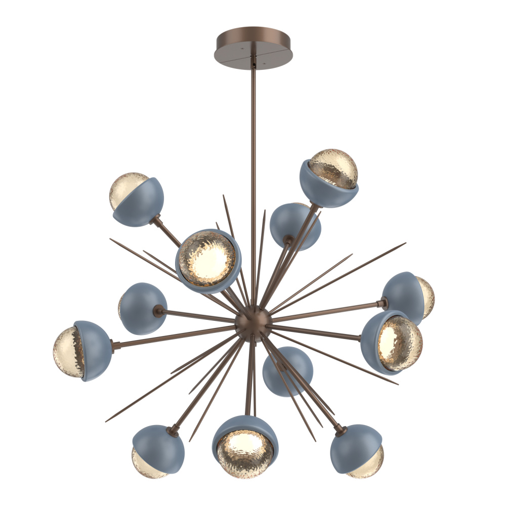 Cabochon Chandelier Large Pendant Burnished Bronze