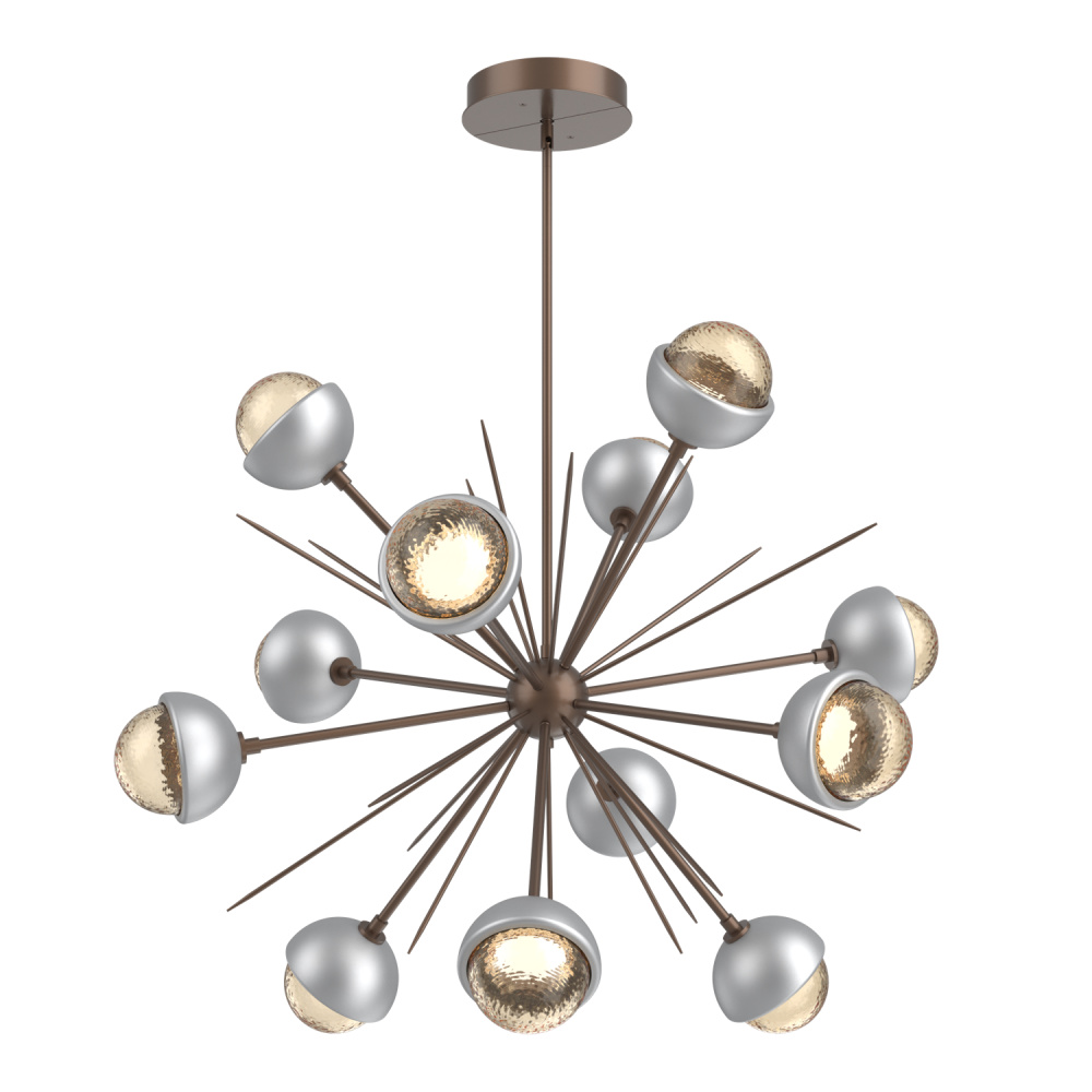 Cabochon Chandelier Large Pendant Burnished Bronze