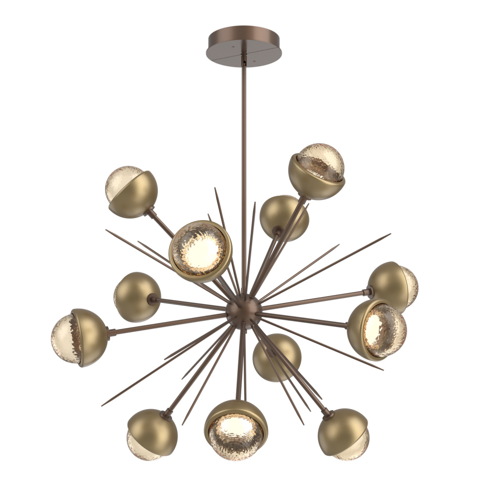 Cabochon Chandelier Large Pendant Burnished Bronze