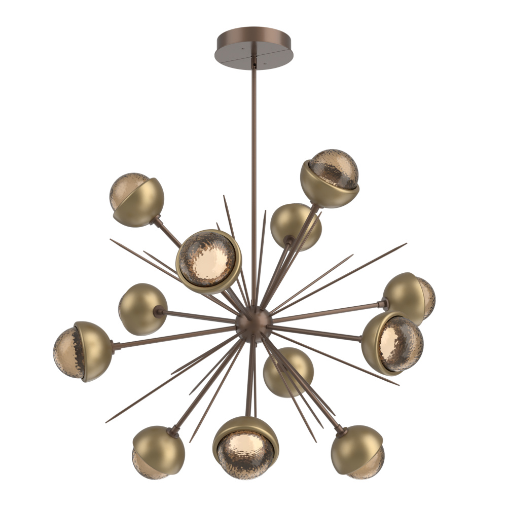 Cabochon Chandelier Large Pendant Burnished Bronze
