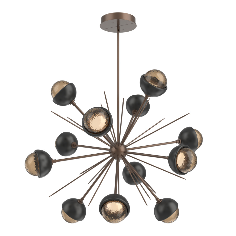 Cabochon Chandelier Large Pendant Burnished Bronze