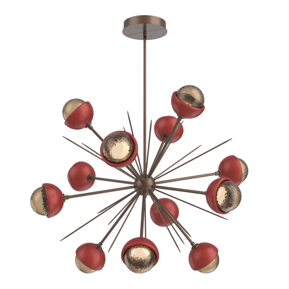 Cabochon Chandelier Large Pendant Burnished Bronze