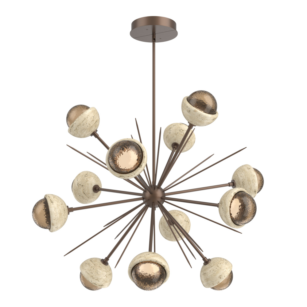 Cabochon Chandelier Large Pendant Burnished Bronze